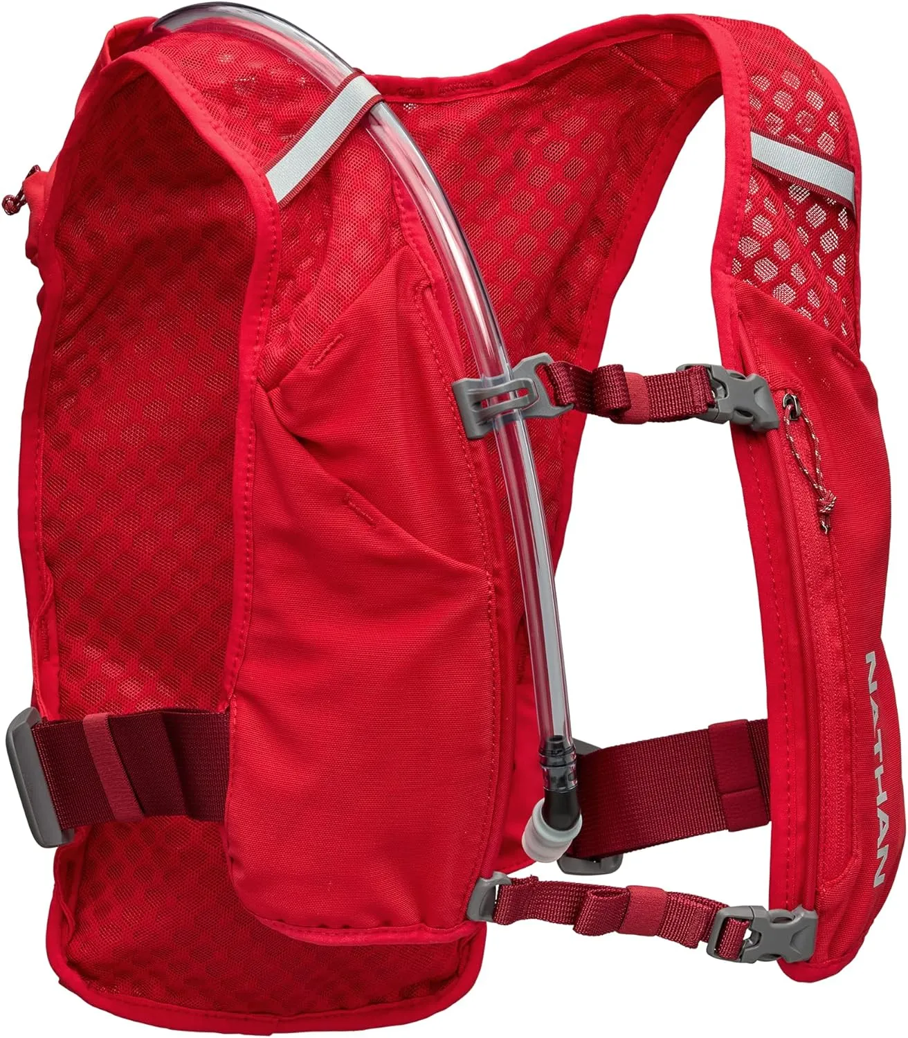 Nathan QuickStart 4L (Liter) Hydration Pack with 1.5L Bladder, Front & Back Pockets for Essential Storage, Breathable & Moisture Wicking.