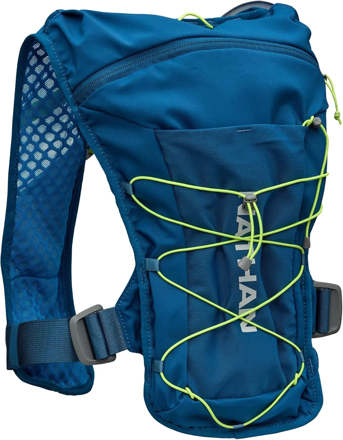 Nathan QuickStart 4L (Liter) Hydration Pack with 1.5L Bladder, Front & Back Pockets for Essential Storage, Breathable & Moisture Wicking.