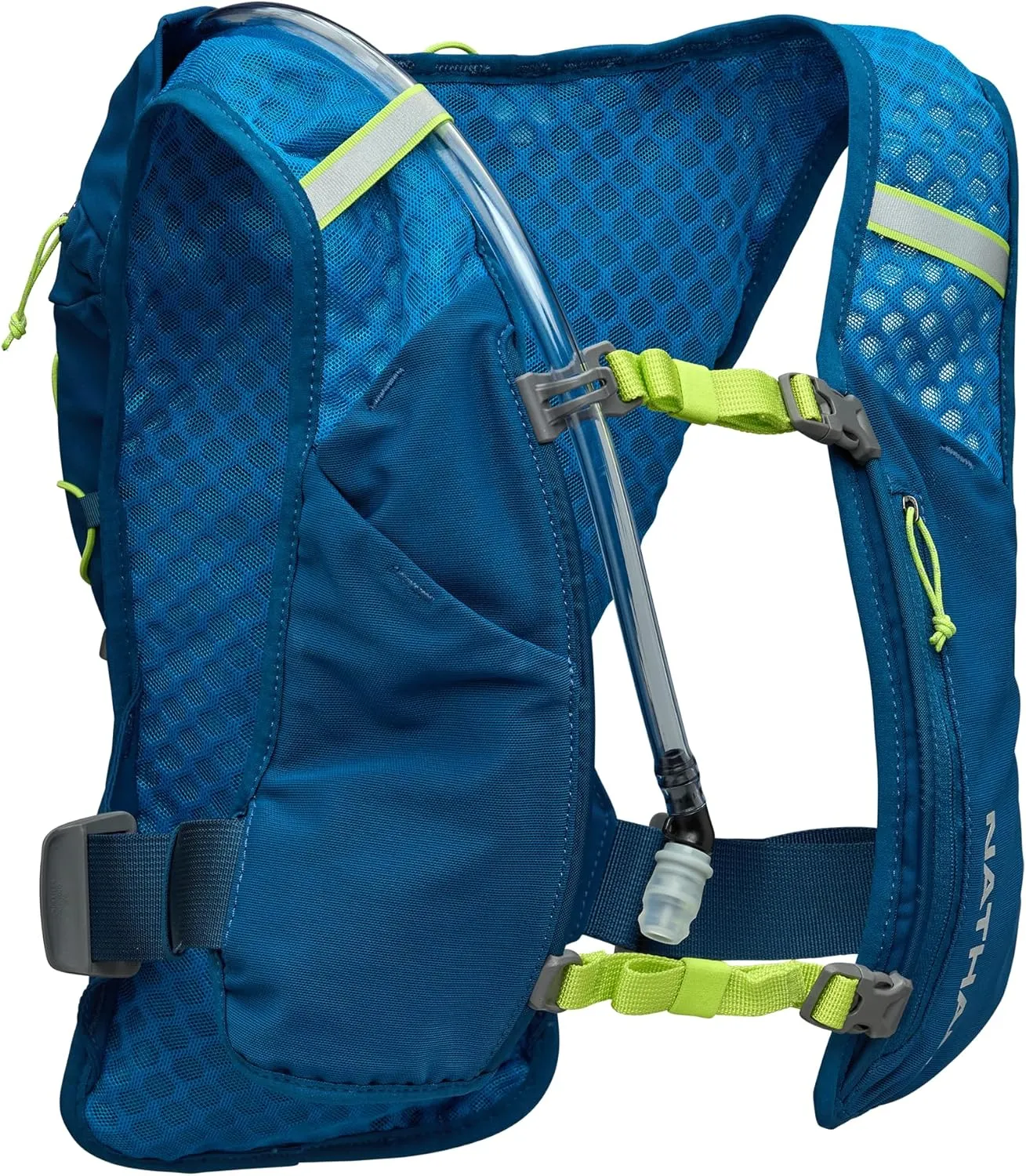 Nathan QuickStart 4L (Liter) Hydration Pack with 1.5L Bladder, Front & Back Pockets for Essential Storage, Breathable & Moisture Wicking.