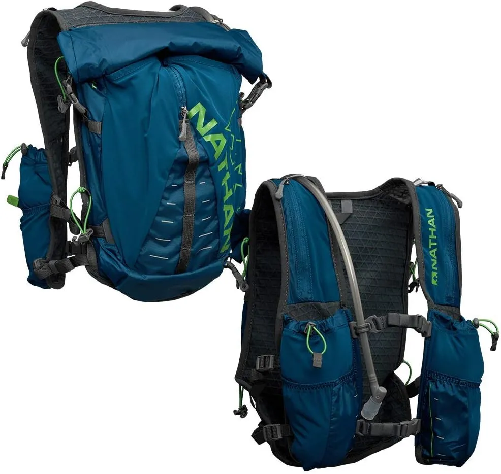 Nathan TrailMix Running Vest/Hydration Pack. 12L (12 Liters) for Men and Women | 2L Bladder Included (2 liters). Zipper, Pocket