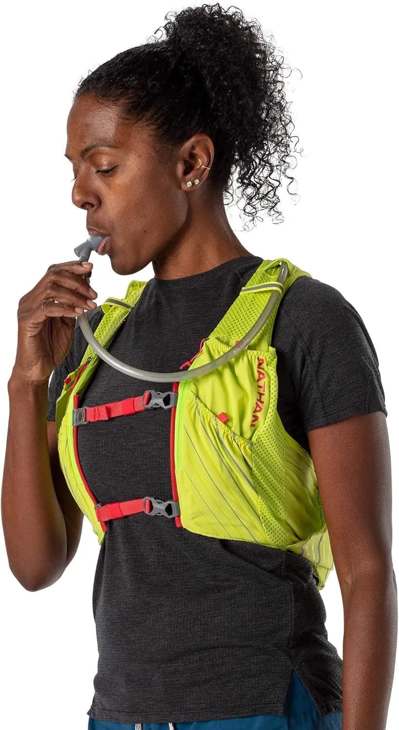 Nathan Unisex Pinnacle Race Vest w/ 12L Hydration Pack, Running Vest with Water Bladder, Hydration Vest for Running Women, Water-Resistant, Moisture Wicking