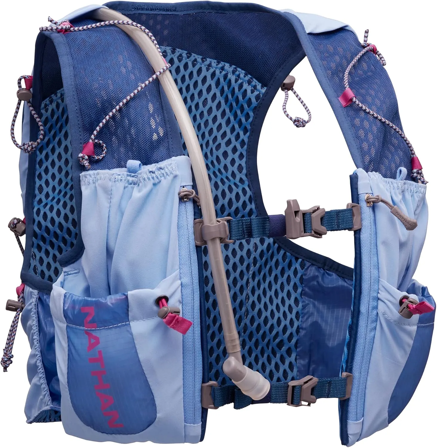 Nathan Vapor Airess 3.0 7 Liter Hydration Vest w/ 2L Bladder, Air Mesh Shoulder Straps, Front Pockets & Back Zipper Pocket, Breathable & Moisture Wicking