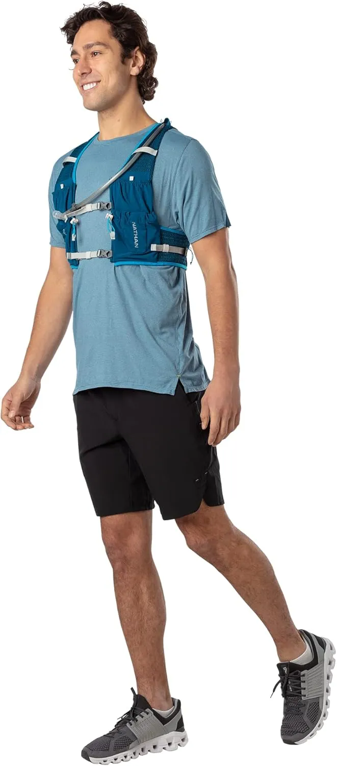 Nathan VaporAir Lite 4 Liter Vest & Hydration Pack with 2L Bladder, Front Water Bottle Pockets, Soft & Breathable Material for Comfort
