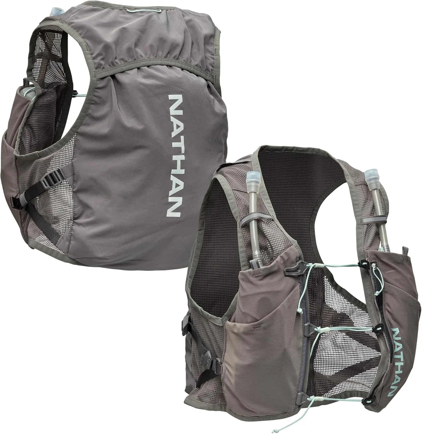 Nathan Women's Hydration Vest - Lightweight Mesh, Breathable, 2x14oz Flasks, 2L Bladder, Reflective Vest, Pinnacle Breeze