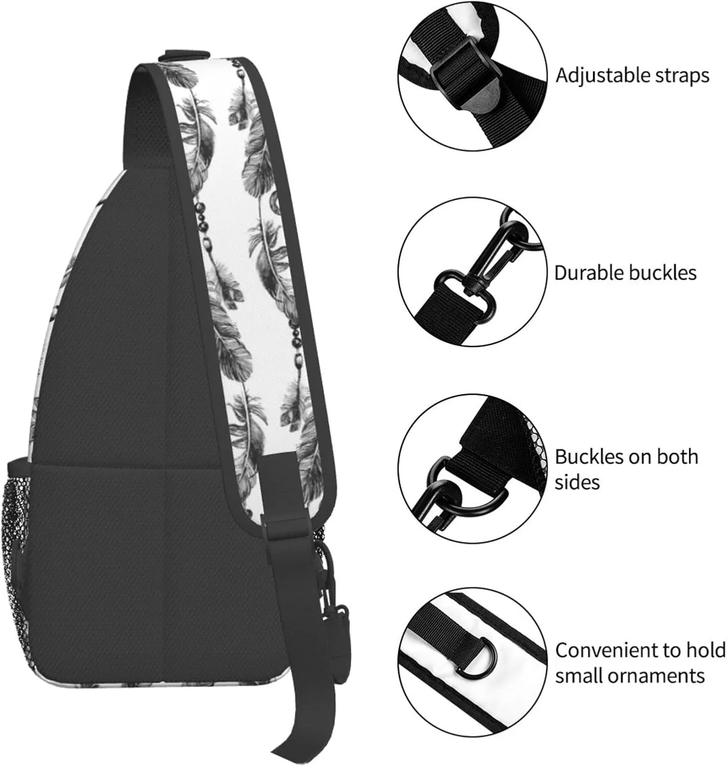 Native Southwest American Indian Sling Bag Crossbody Backpack Shoulder Chest Bag for Women Men Travel Hiking Daypack