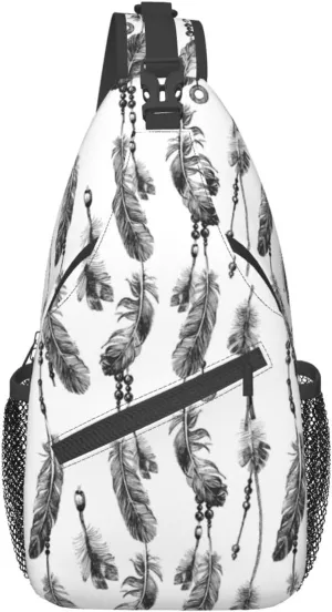 Native Southwest American Indian Sling Bag Crossbody Backpack Shoulder Chest Bag for Women Men Travel Hiking Daypack