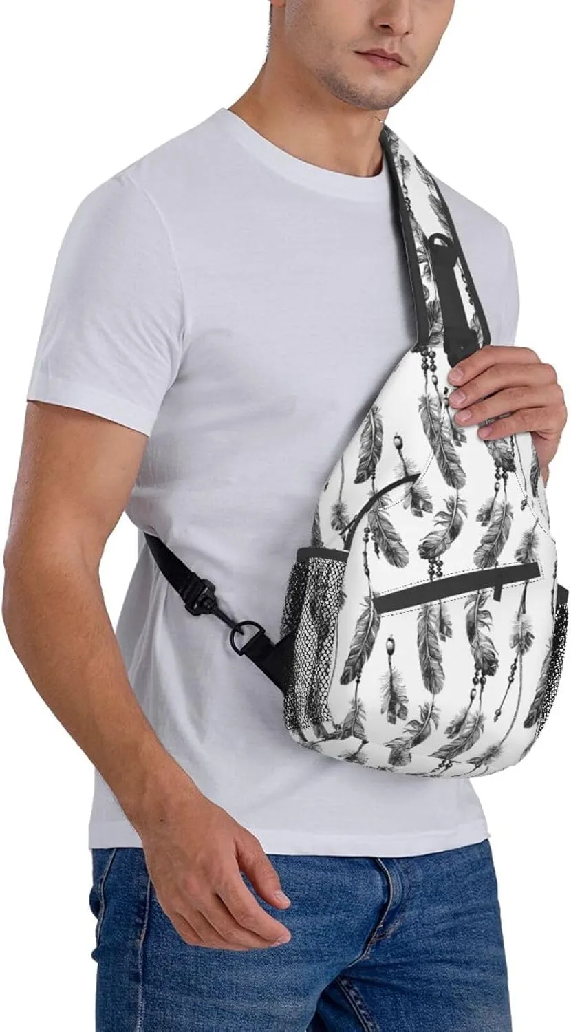 Native Southwest American Indian Sling Bag Crossbody Backpack Shoulder Chest Bag for Women Men Travel Hiking Daypack