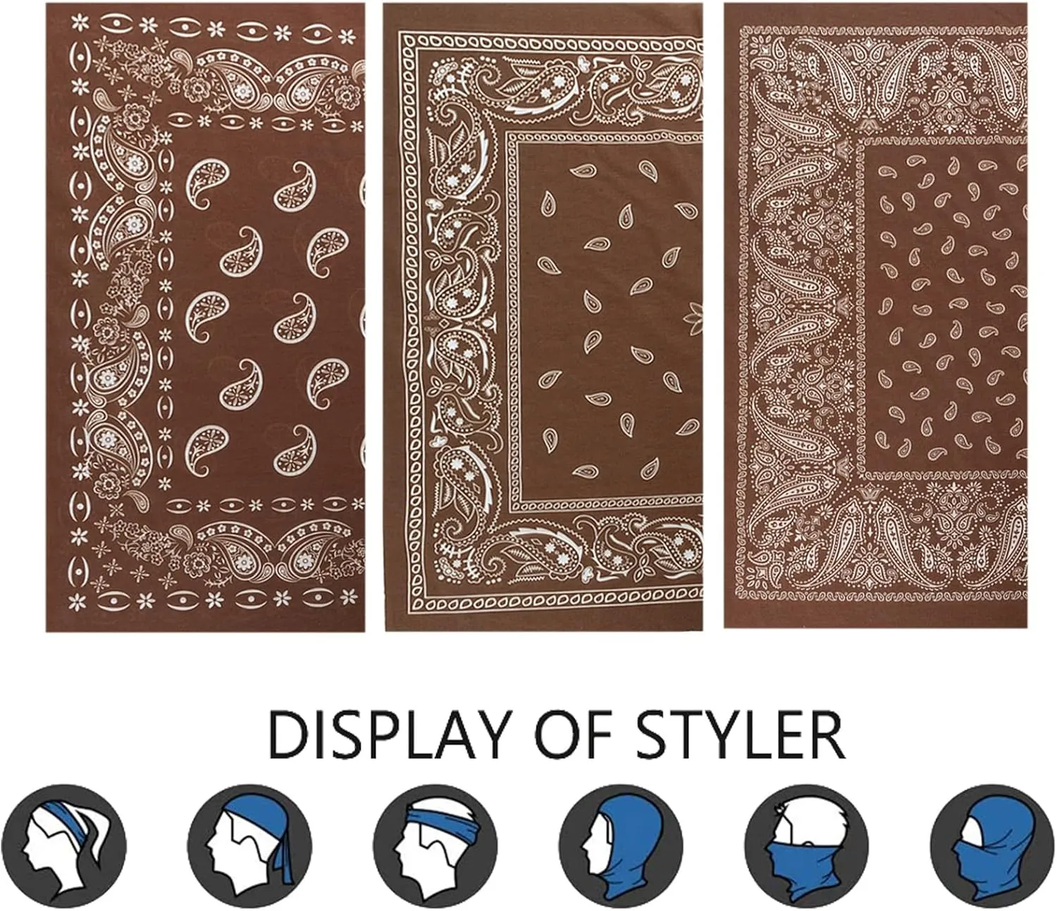 Neck Gaiter Mask Face Scarf Bandana Tube Cover Headwear Balaclava Headband Headwrap for Men and Women