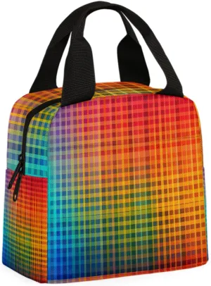 Network Patterns Lunch Bag Network Tote Lunch Bag Reusable Lunch Box Leakproof Cooler Bag