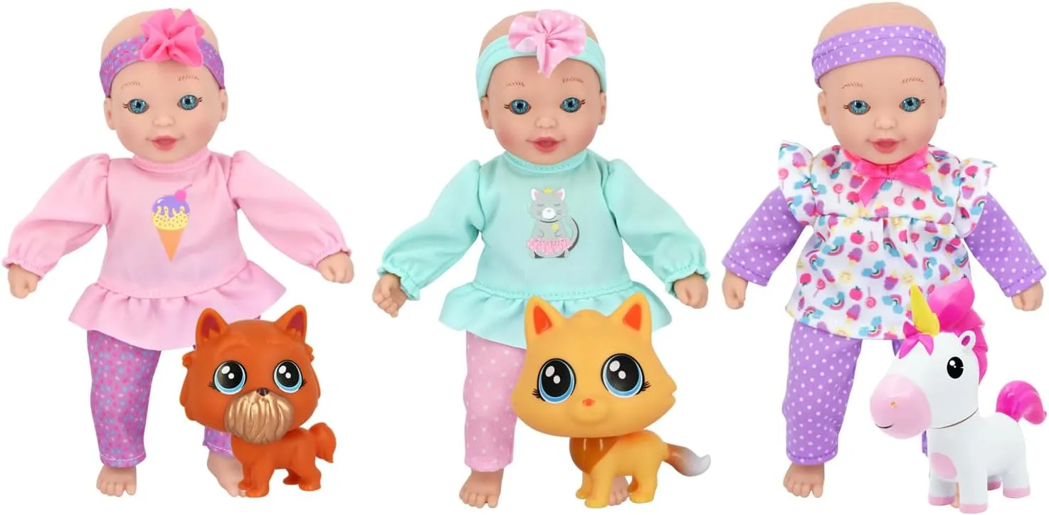 New Adventures Little Sweeties Baby Doll with Pets