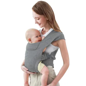 Newborn Carrier, Cozy Baby Carrier, Ergonomic Baby Wrap Carrier, Light Grey