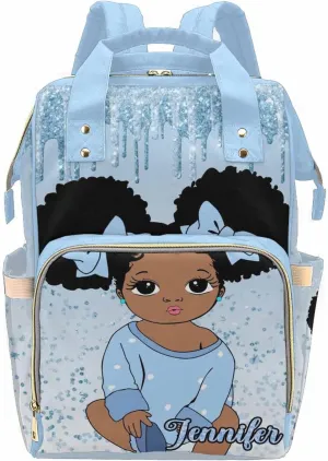 Newcos Custom Maternity Changing Bags with Name Customized Waterproof Nylon Diaper Bags for Mom Dad, Personalized Travel Backpack with Multi Pocket & Large Capacity for Holiday