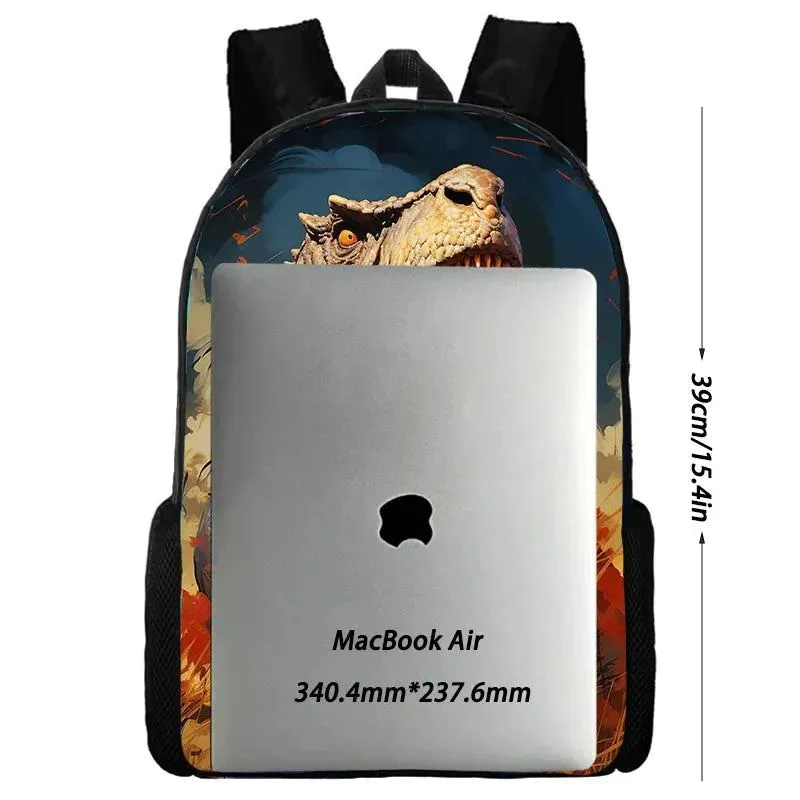 Newly Dinosaur School Backpack,Children School Bags for Boys ,Light Weight Cartoon Animal Prints Child Backpack Satchel Durable