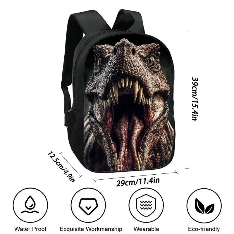 Newly Dinosaur School Backpack,Children School Bags for Boys ,Light Weight Cartoon Animal Prints Child Backpack Satchel Durable