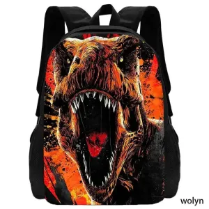 Newly Dinosaur School Backpack,Children School Bags for Boys ,Light Weight Cartoon Animal Prints Child Backpack Satchel Durable