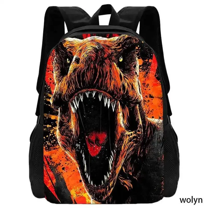 Newly Dinosaur School Backpack,Children School Bags for Boys ,Light Weight Cartoon Animal Prints Child Backpack Satchel Durable