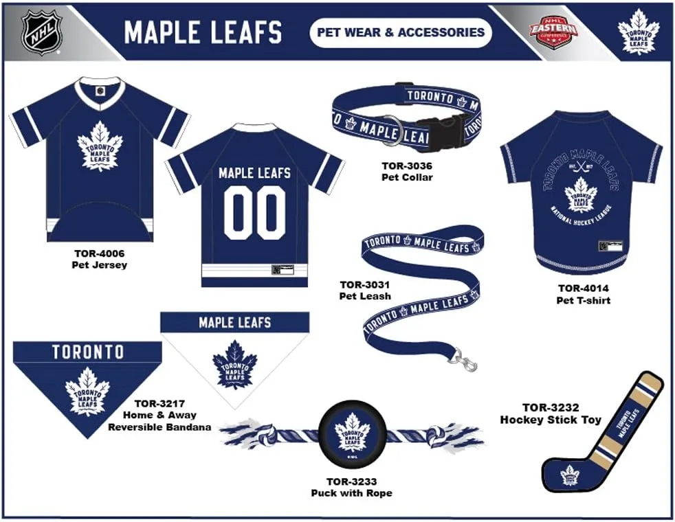NHL Toronto Maple Leafs Bandana for Dogs & Cats, Large/X-Large. - Cute & Stylish Bandana! The Perfect Hockey Fan Scarf Bandana, Great for Birthdays Or Any Party!