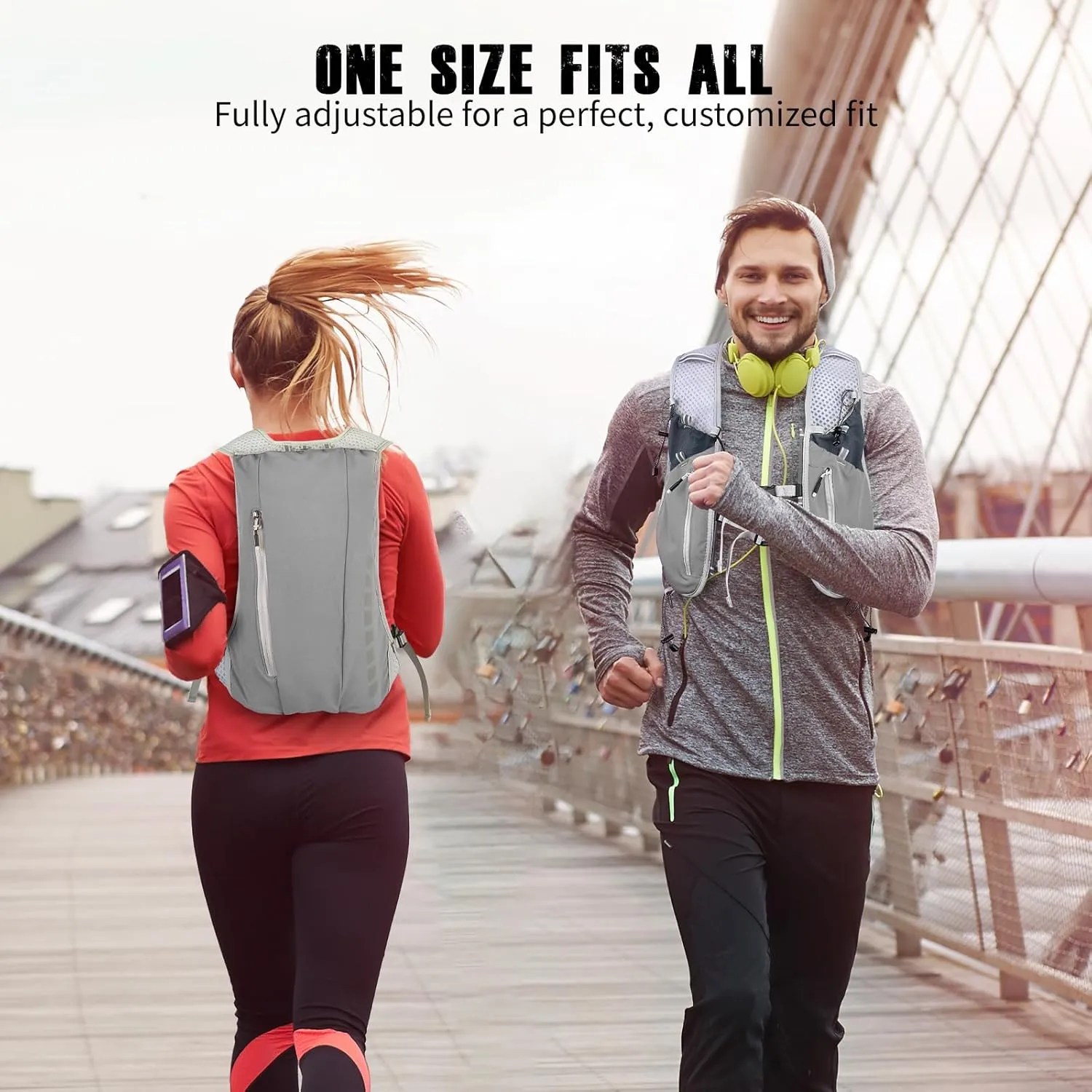 NONSAR Running Vest Backpack 7L, Running Vest for Men Women, Lightweight Pack with 500ml Soft Flask, Adjustable Chest Straps and Reflective Running Hydration Vest for Running Hiking Cycling Camping