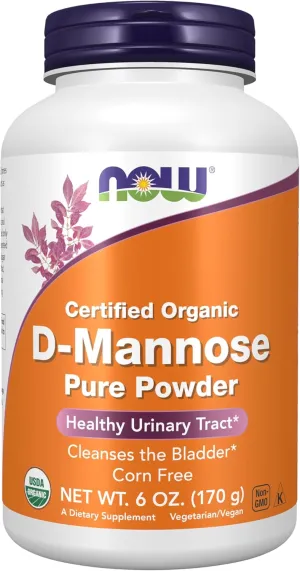 NOW Foods Supplements, D-Mannose Powder, Non-GMO Project Verified, Healthy Urinary Tract*, 6-Ounce