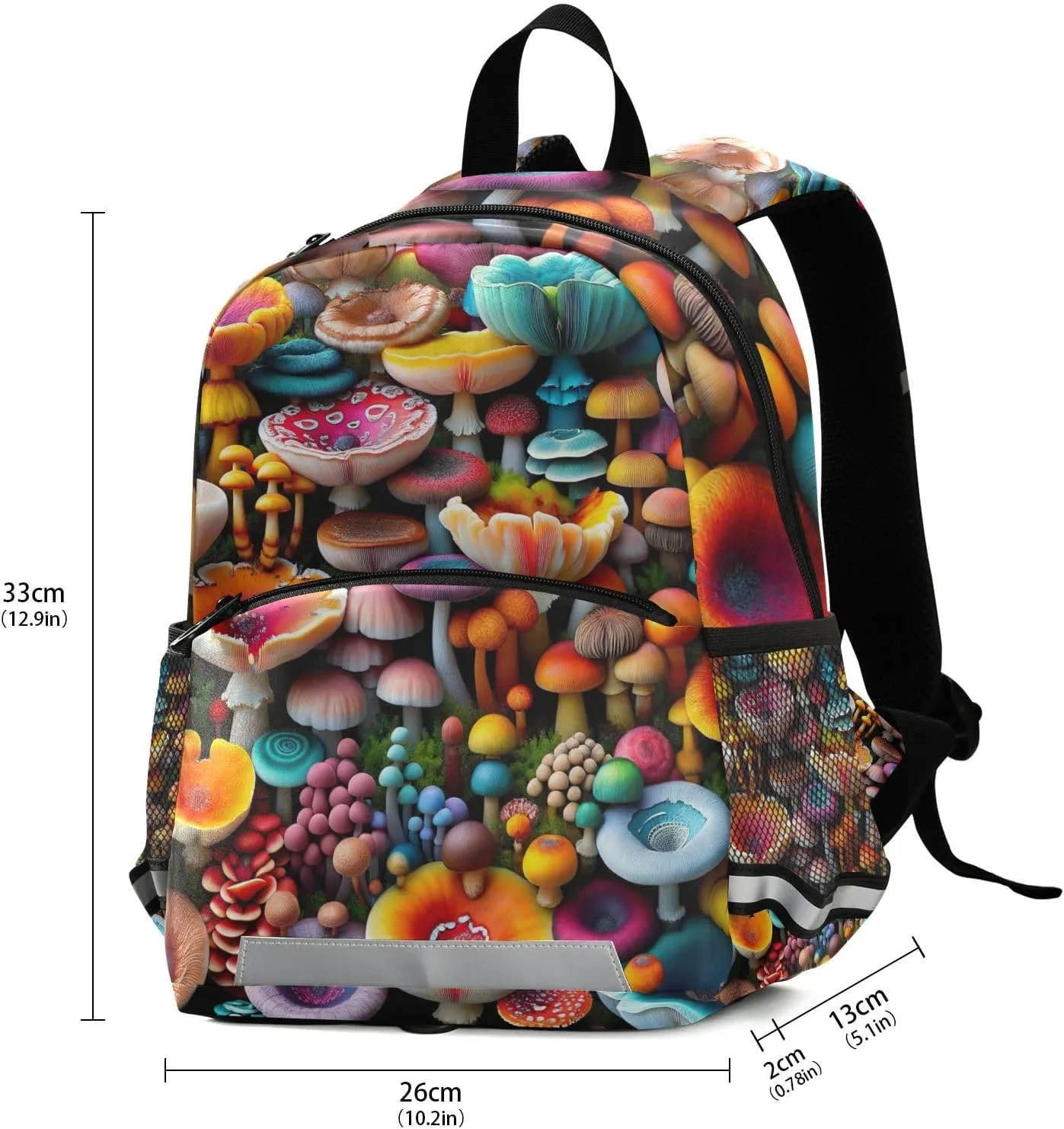 ODAWA Colorful Small Mushrooms Toddlers Backpacks Boys Kids Leash Backpack