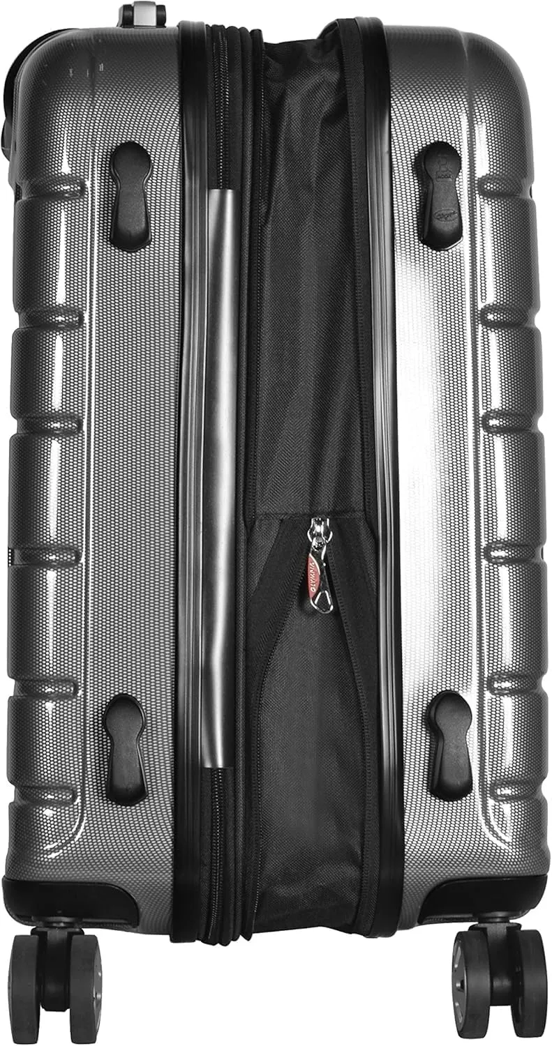 Olympia U.S.A. Nema 22-inch Carry On Luggage Expandable Lightweight Hardside Double 4 Wheel Spinner Suitcase with TSA Lock and Hidden Laptop Compartment
