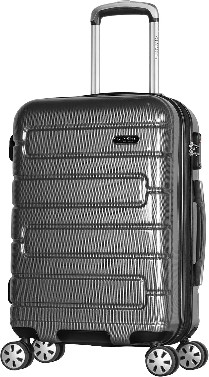 Olympia U.S.A. Nema 22-inch Carry On Luggage Expandable Lightweight Hardside Double 4 Wheel Spinner Suitcase with TSA Lock and Hidden Laptop Compartment