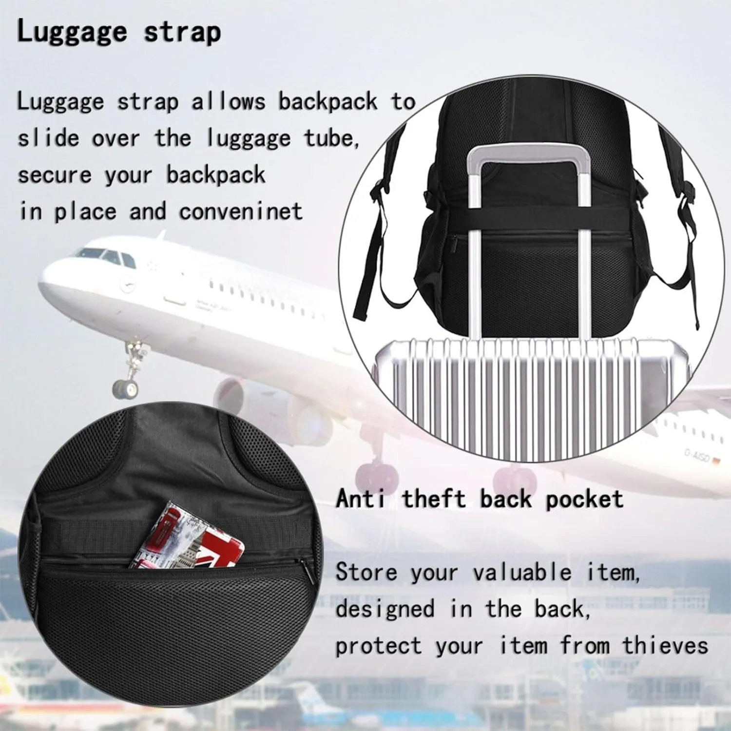 One Loves Jamaican Rasta Reggae Travel Backpack Laptop Backpacks Business Rucksack Outdoor Daypack Large Sport Bag with Luggage Strap USB Charging Port for Hiking Working