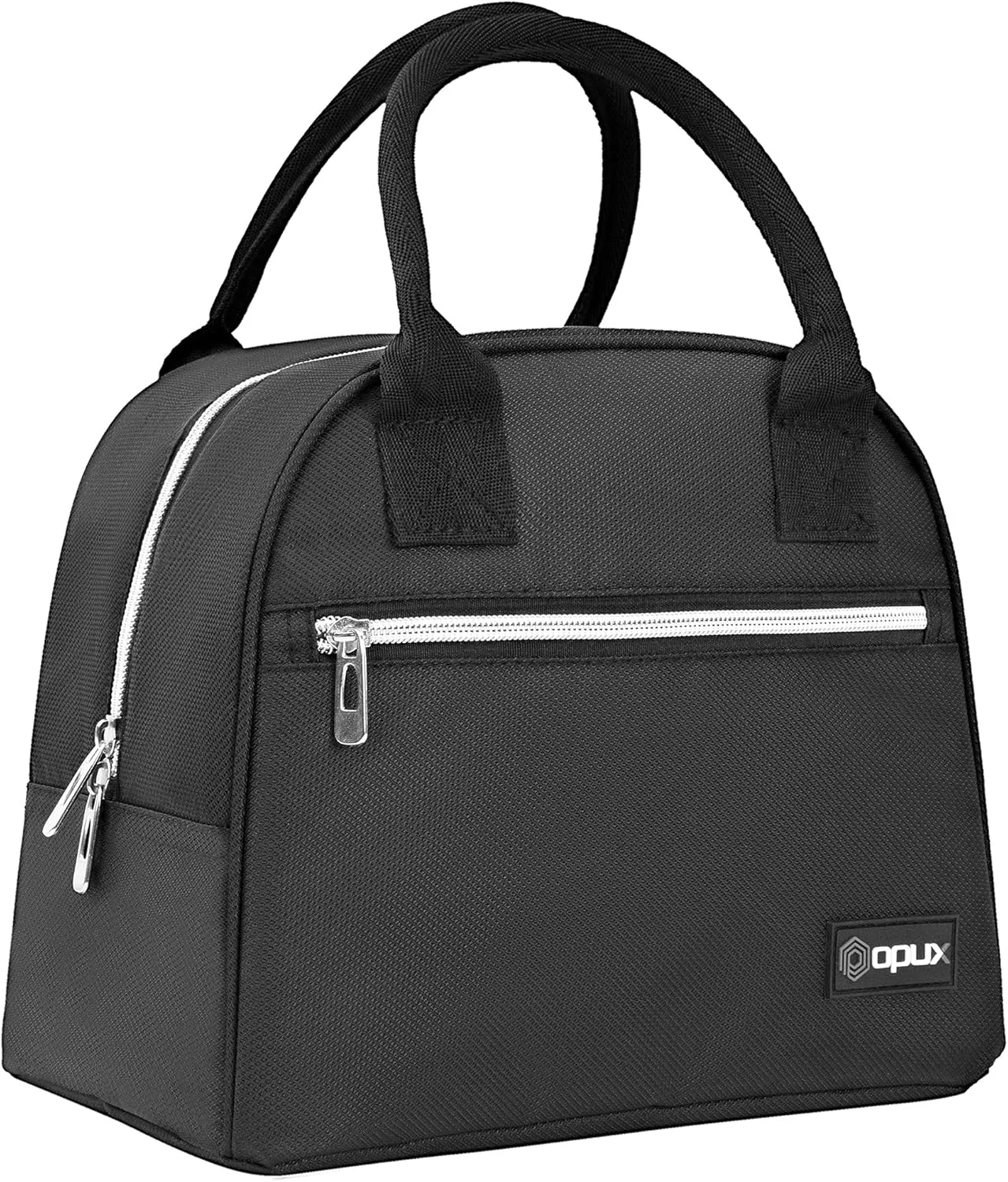 OPUX Premium Lunch Box for Women, Insulated Lunch Bag Tote Girls Kids Teen Adult, Cute Soft Lunch Cooler Container Work School, Reusable Thermal Food Meal Prep Organizer Lunch Pail Travel Beach, Black
