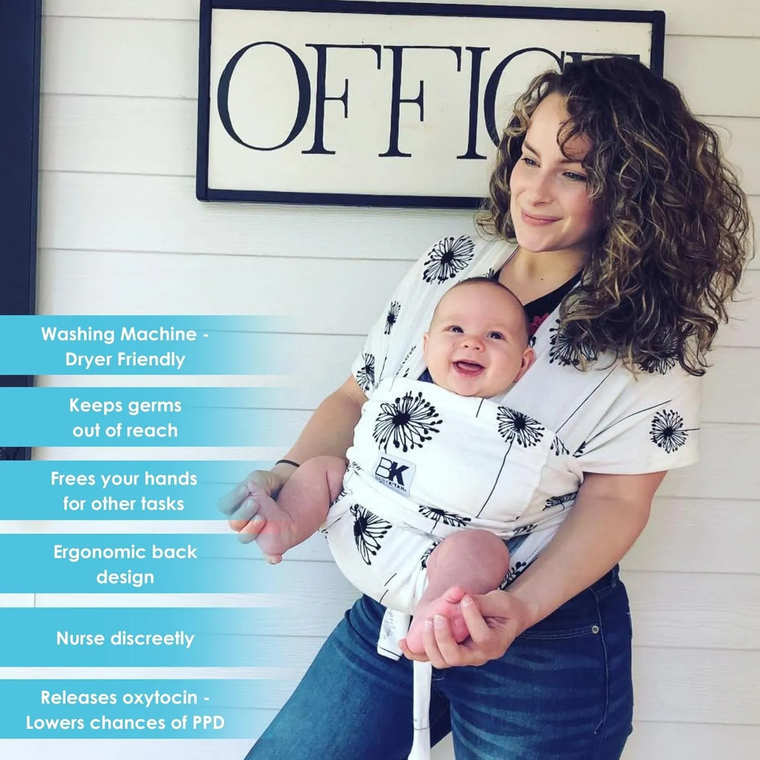Original Baby K'tan Baby Carrier: #1 Easy Pre-Wrapped, Soft, Slip-On, No Rings, No Buckles | 5 in 1 Baby Sling Gift | The Best Hands Free Infant Wrap For Newborn to Toddler up to 35lb (See Size Chart)