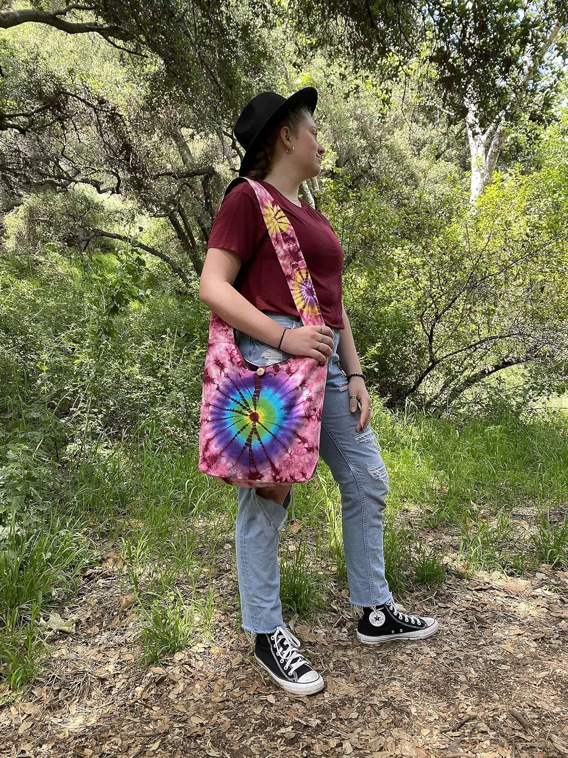 Original Collections Tie Dye Cross Body Shoulder Hippie Handbag Purse