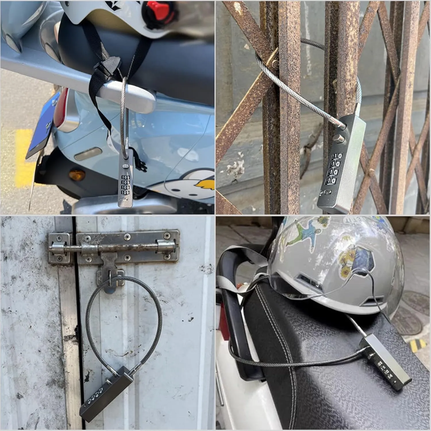 Outdoor Fence Gate Lock Locker - Bike, Cable Chain, Combination Locks
