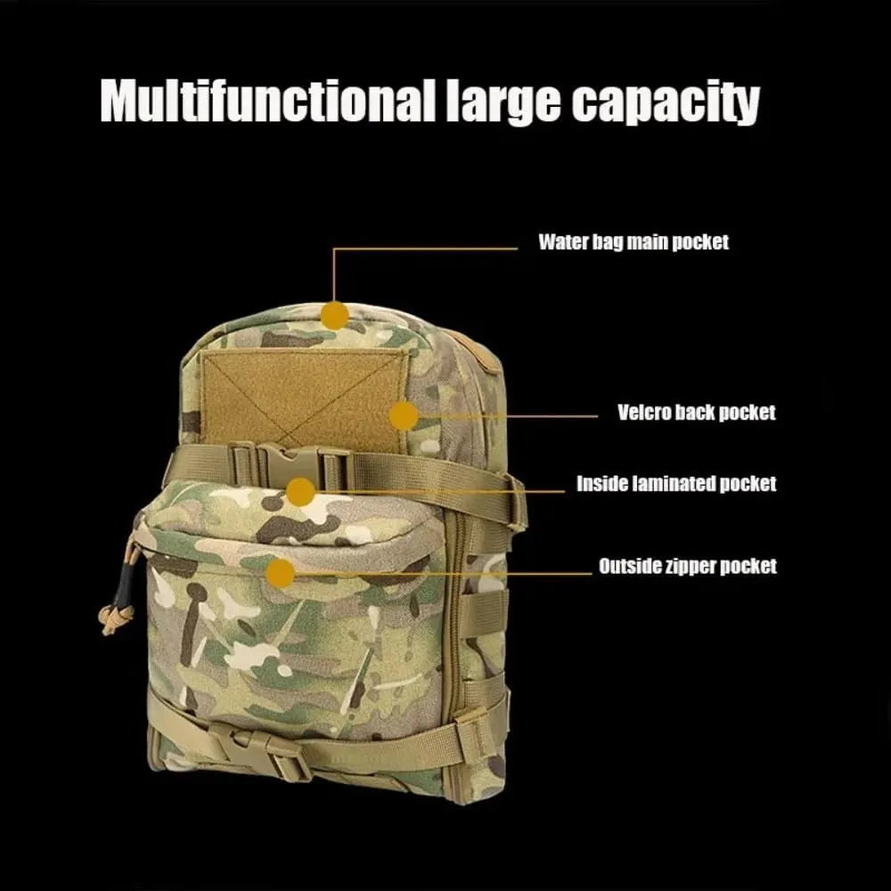 Outdoor Tactical Hydration Backpack Lightweight Waterproof Molle System Moll Pouch Bag Hunting Camping Cycling