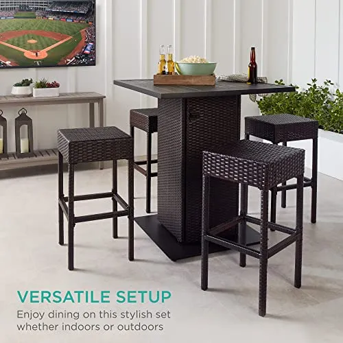 Outdoor Wicker Bar Table