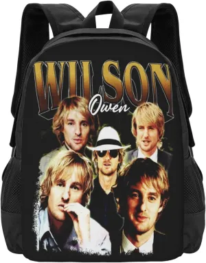 Owen Actor Wilson Backpack Laptop Computer Backpacks Travel Bag Double Shoulder Daypack for Work Hiking 15.6 Inch
