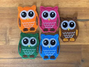 Owl #10 Embroidered Patch – 42mm x 52mm, Iron-On/Sew-On