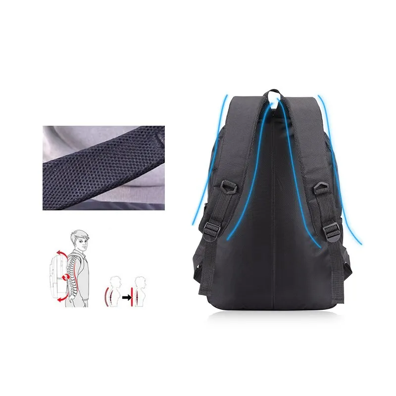 Oxford Cloth Men's Backpack Waterproof Man Business Casual Bag  Male Outdoor Travel Bagpack Large Storage Space Design
