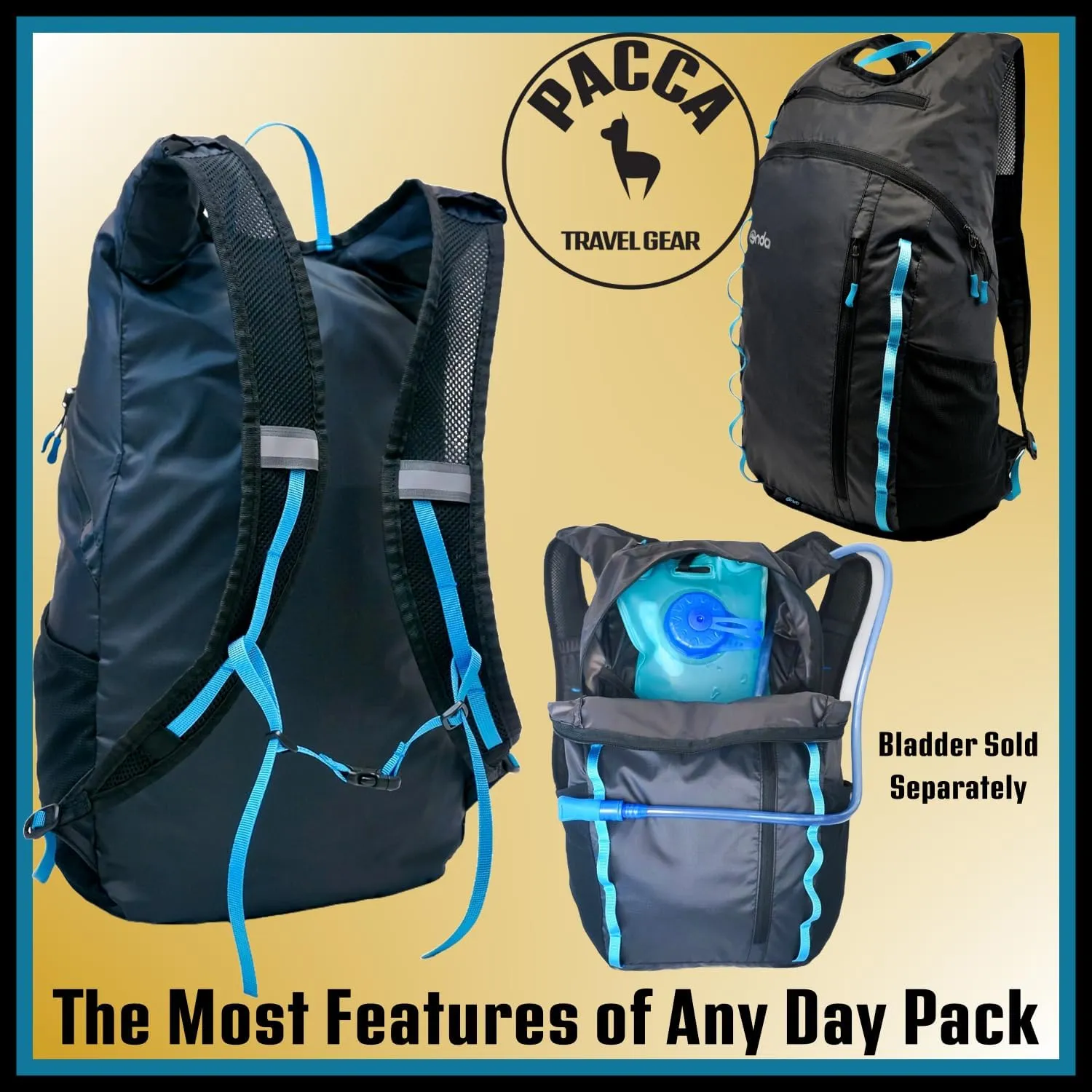 Pacca Onda 20L Packable Hiking Backpack | Ultralight Foldable Camping Day Pack