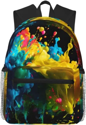Paint Splatter Backdrop print Lightweight duffel bag, travel hiking daypack, comfortable backpack, sports bag