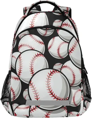 panksolu Baseballs Print Backpacks Lightweight Laptop Backpack School Book Bag Travel Hiking Daypack for Women Men Kids…