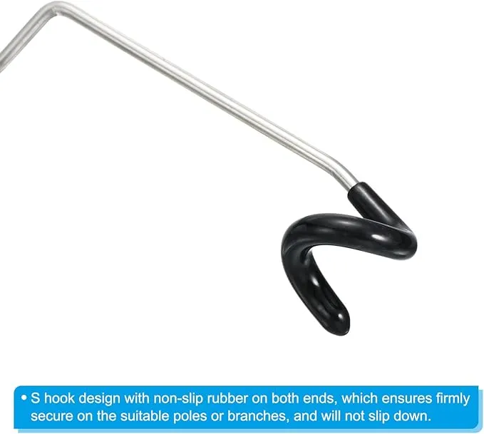 PATIKIL Camping Lantern Hook Hanger, 3 Pack Camping Equipment Non-Slip Tent Lamp Hooks Pole Hanger for Outdoor Hiking, Black