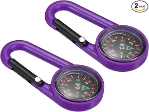 PATIKIL Keychain Compass, Pocket Camping Compass with Buckle for Outdoor Hiking Hunting Travelling