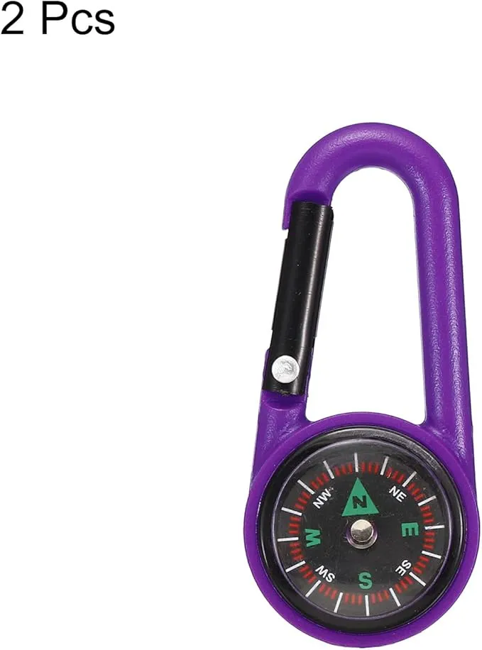 PATIKIL Keychain Compass, Pocket Camping Compass with Buckle for Outdoor Hiking Hunting Travelling