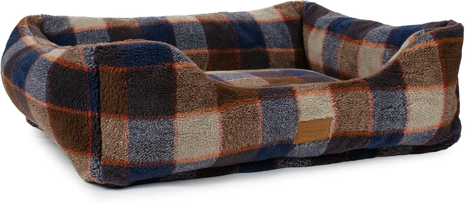PENDLETON Berber Kuddler Dog Bed - Mountain Plaid, L