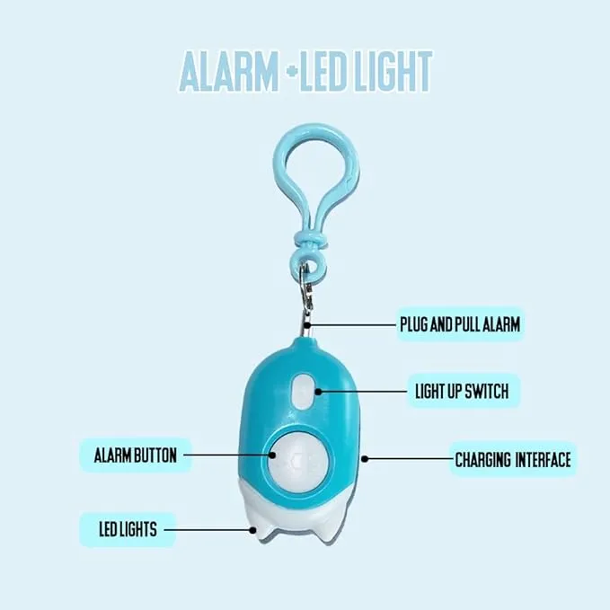 Personal Safety Alarm for Woman, Rechargeable Self Protection Alarm&Keychian 130dB with Double Emergency LED Flashlight for Woman,Men,Kids,Elderly(Christmas Packaging)