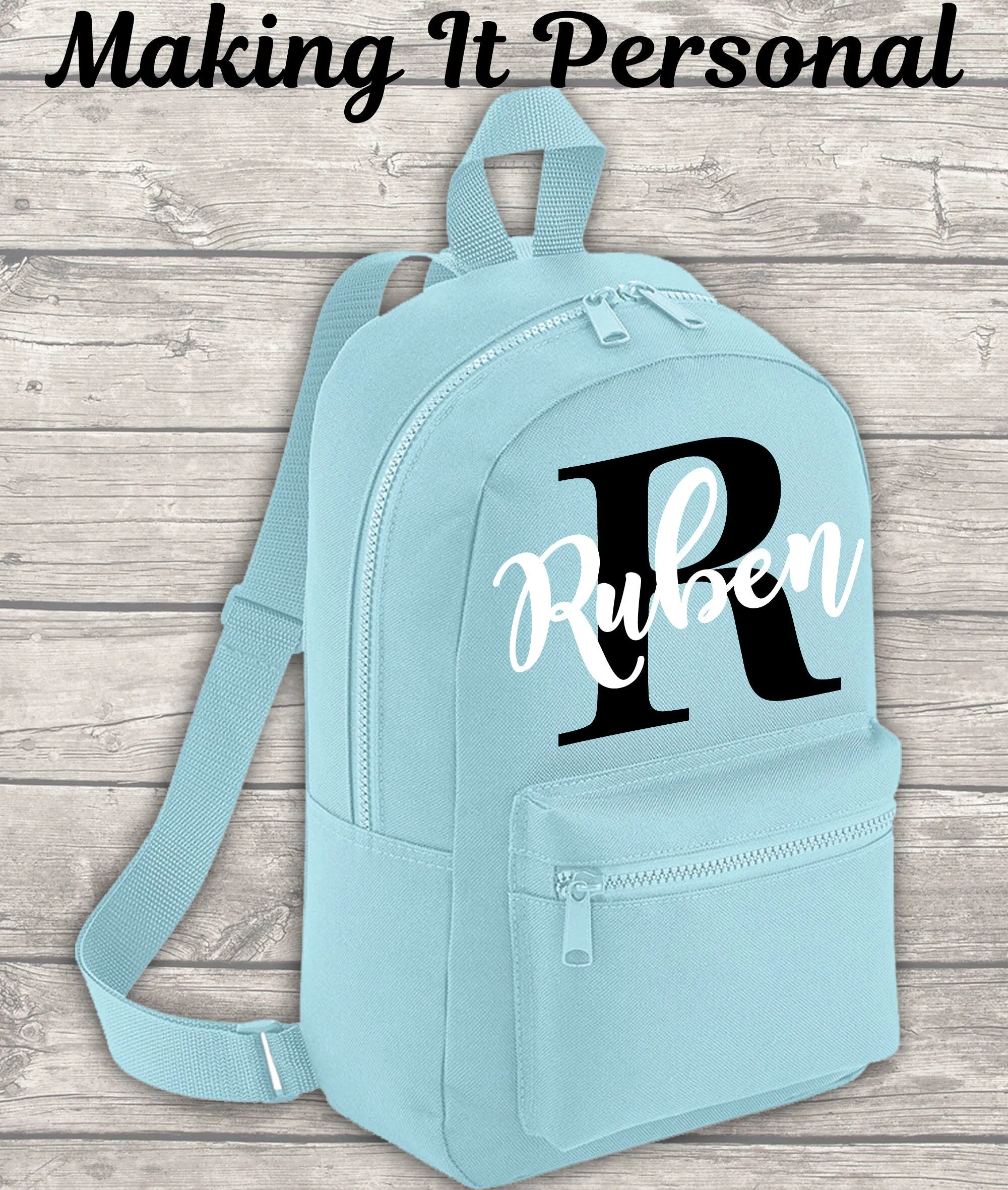 Personalised Mini Kids Initial Boys Girls Backpack Name Toddler School Nursery Bag Mini Backpack Back To School Backpack Kids Child Toddler