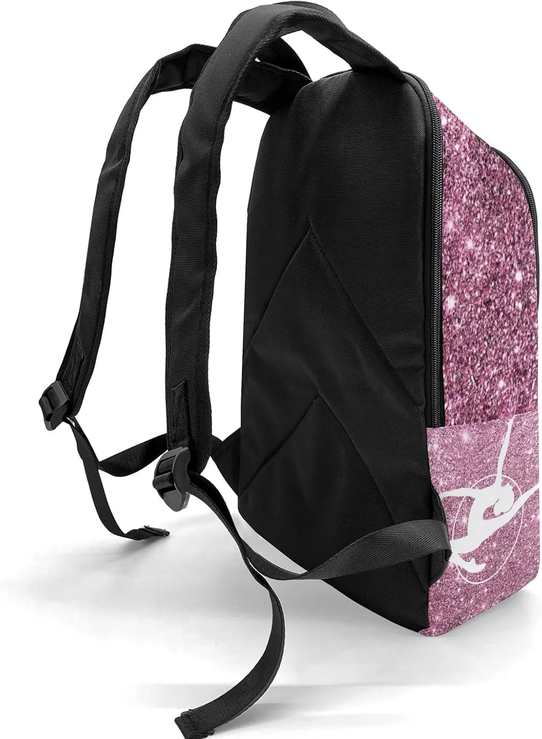 Personalized Backpack Glitter Inbakerdoek Rhythmic Gymnastics Travel Backpack College BookBag School Bag 17.7 IN for Girls Boys Kids
