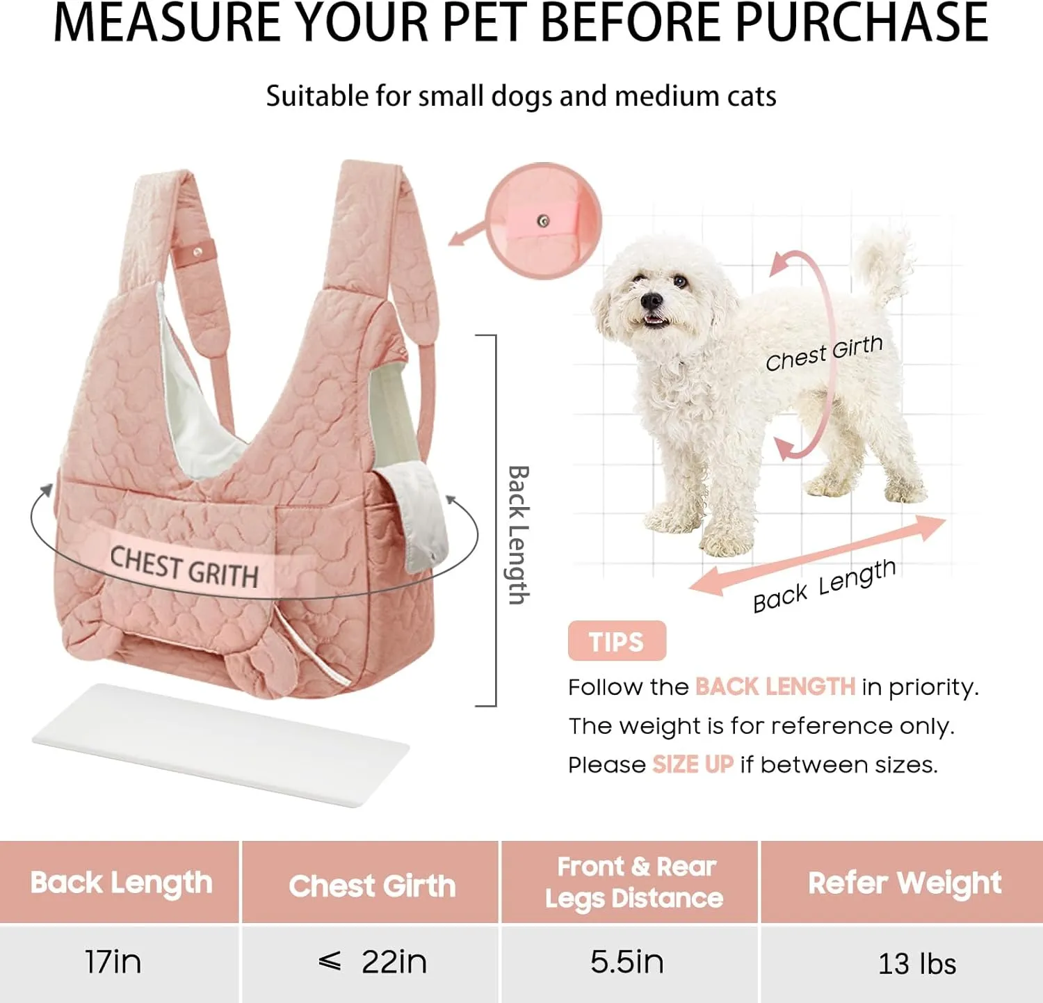 Pet Carrier Backpack, Adjustable Pet Front Cat Dog Carrier Backpack Travel Bag for Small Medium Dogs Cats and Rabbits, Safety Strap with Removable Bottom Plate for Camping Hiking Traveling