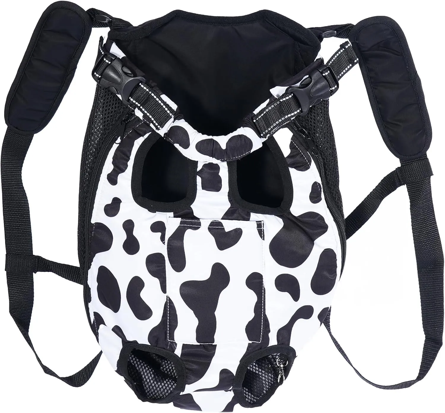 Pet Carrier Backpack Pet Tote Bags for Cats or Doggies, Portable Puppy Travel Carrier Bags, Cozy Soft Pet Puppies Carriers Slings Backpacks (Cow, X-Large (Pack of 1))