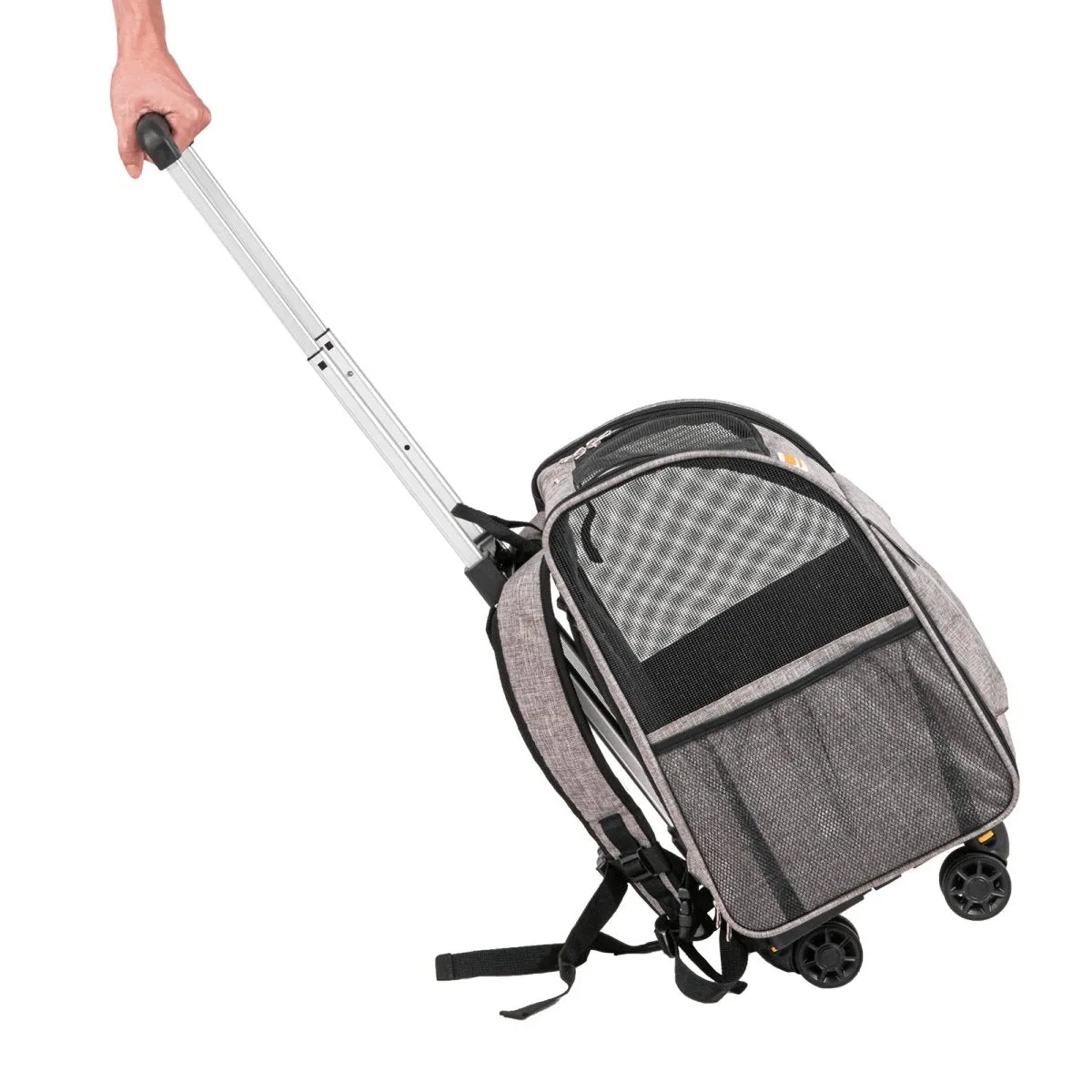 Pet Carrier with Wheels, Rolling Pet Carrier with Telescopic Handle