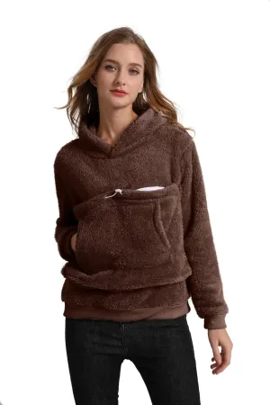 Pet Cat Dog Pouch Hoodies Small Animal Carrier – Kitten Puppy Pouch Sweatshirt Kangaroo Pocket Pullover Top